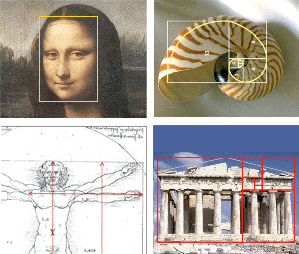 imagenes hechas con proporcion aurea cuerpo humano panteon griego Gioconda