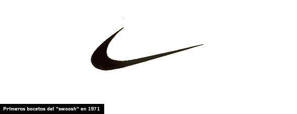 Boceto del logo nike 1971 - Brandemia_